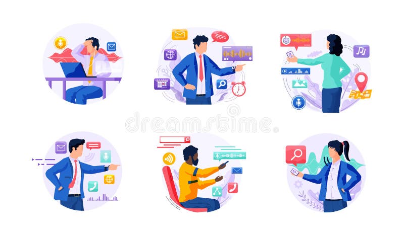 Voice Assistant Smart Speaker Virtual Assistant Sound Robot People Circuit Diagram