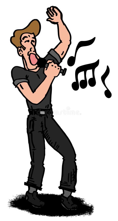 Voice cartoon man stock illustration