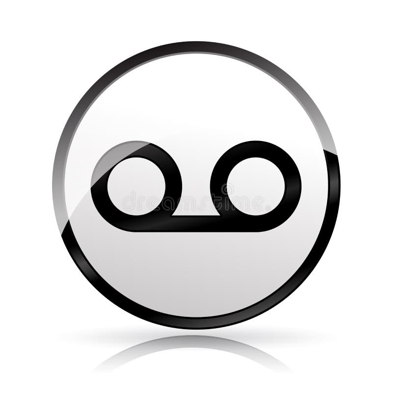 Voice Mail Icon On White Background Stock Vector