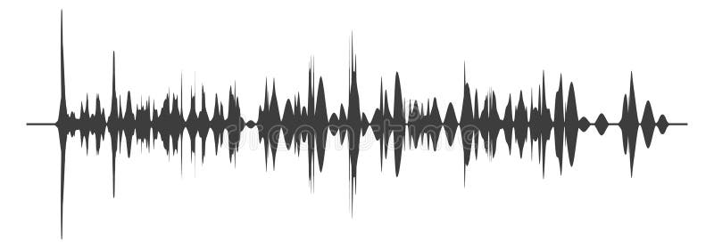 Voice record. Sound wave. Audio noise frequency stock illustration