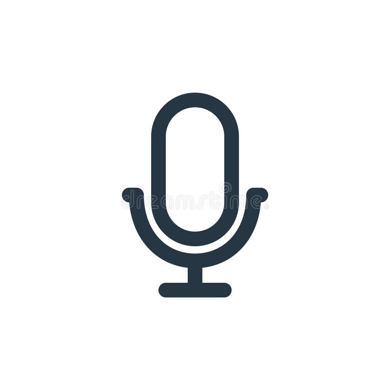 Voice recorder icon vector from user interface concept. Thin line illustration of voice recorder editable stroke. voice recorder vector illustration