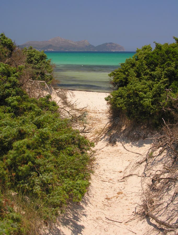 Sandy trail to the beach. Sandy trail to the beach