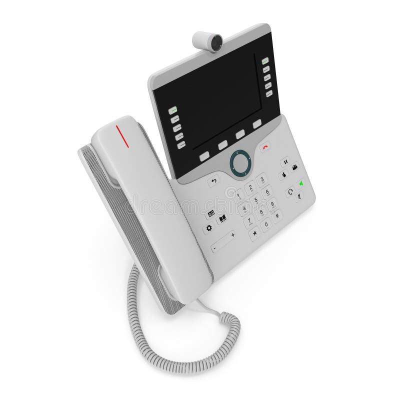 VOIP-Telefon IP-Telefon lokalisiert auf einem Weiß Abbildung 3D vektor abbildung VOIP-Telefon IP-Telefon lokalisiert auf einem Weiß Abbildung 3D vektor abbildung