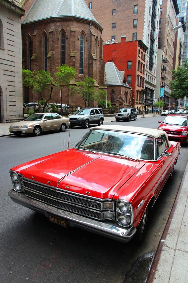 NEW YORK, USA - JULY 4, 2013: Classic Ford Galaxie parked in New York. Ford Galaxie was manufactured in years 1959-1974. NEW YORK, USA - JULY 4, 2013: Classic Ford Galaxie parked in New York. Ford Galaxie was manufactured in years 1959-1974