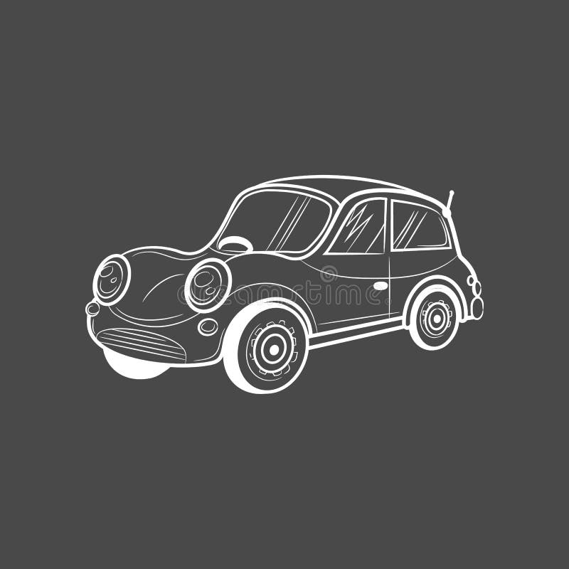Voiture d'icône de voyage de transport de croquis d'aspiration de main illustration libre de droits Voiture d'icône de voyage de transport de croquis d'aspiration de main illustration libre de droits