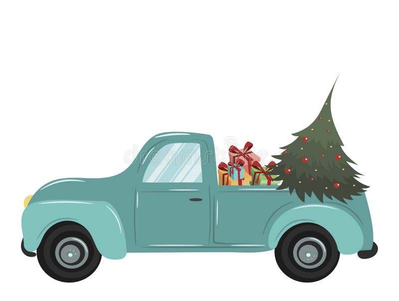 Holiday Car Affiche - Sapin de Noël sur une voiture 