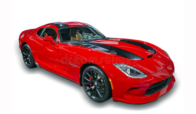 Voiture de sport d'isolement - vipère de Dodge photographie stock libre de droits Voiture de sport d'isolement - vipère de Dodge photographie stock libre de droits