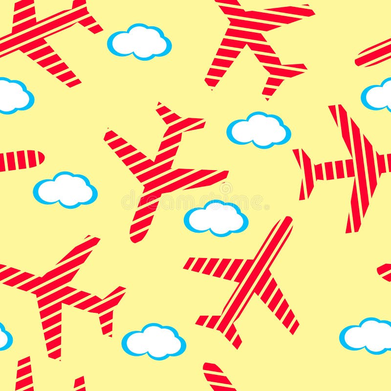 Vol d'aéronefs dans le ciel avec des nuages. illustration stock Vol d'aéronefs dans le ciel avec des nuages. illustration stock
