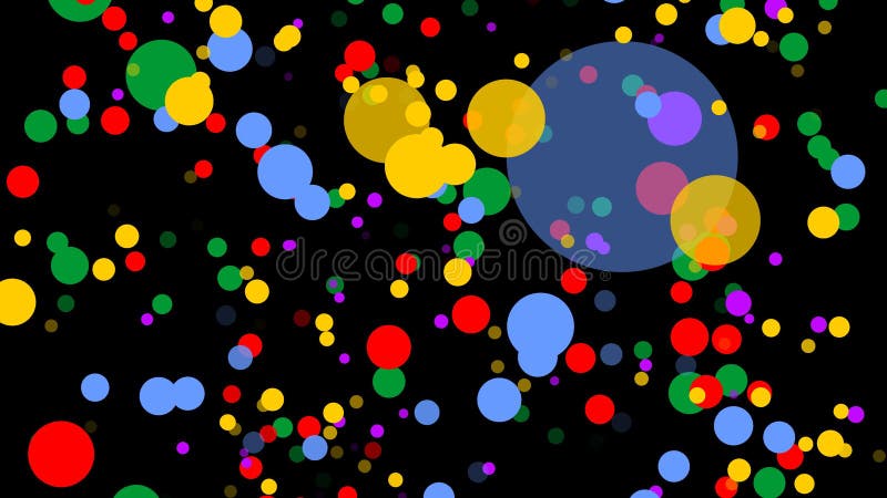 Vol multicolore gai de confettis sur le fond noir Fond visuel abstrait pour la partie, célébration d'anniversaire
