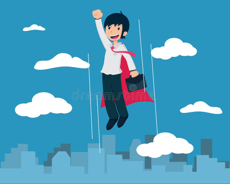 Vol superbe d'homme d'affaires de l'homme 01 de salaire au ciel illustration de vecteur Vol superbe d'homme d'affaires de l'homme 01 de salaire au ciel illustration de vecteur
