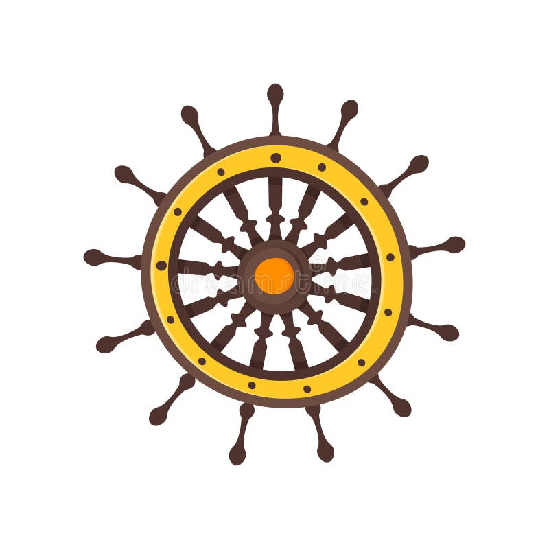 Volant de bateau de style de bande dessinée de vecteur Icône pour le Web illustration de vecteur Volant de bateau de style de bande dessinée de vecteur Icône pour le Web illustration de vecteur