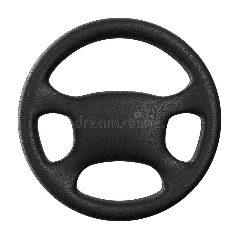 Steering wheel on white background. Isolated 3D image. Steering wheel on white background. Isolated 3D image
