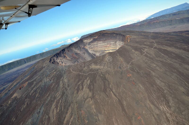 Volcan de vue aérienne images stock Volcan de vue aérienne images stock