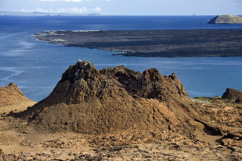 Volcanic Cone Bartolome Galapagos Islands Stock Image Image of