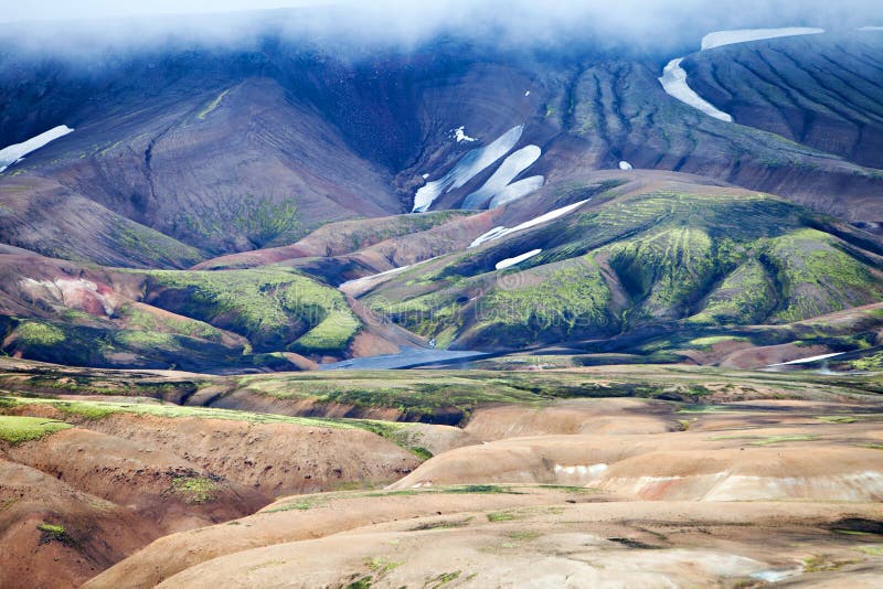 Volcanic Landscape Landmannalaugar Iceland Stock Image Image Of