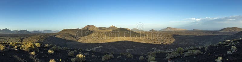 Volcanic landscape in Lanzarote, Timanfaya national park