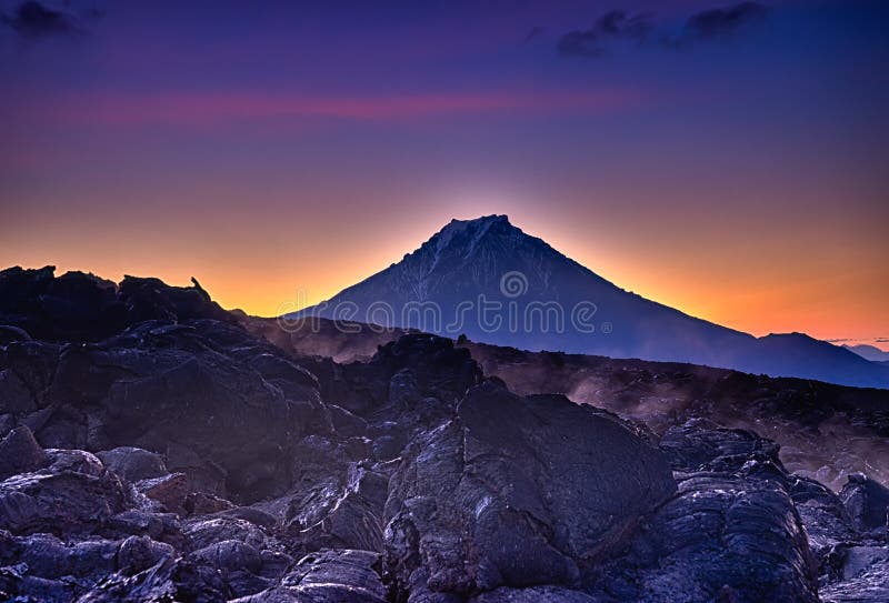 Volcanic sunrise