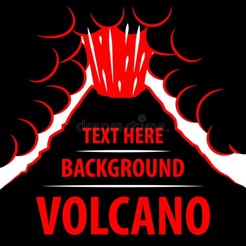Volcano background. The eruption of the volcano in the background for an inscription. royalty free illustration