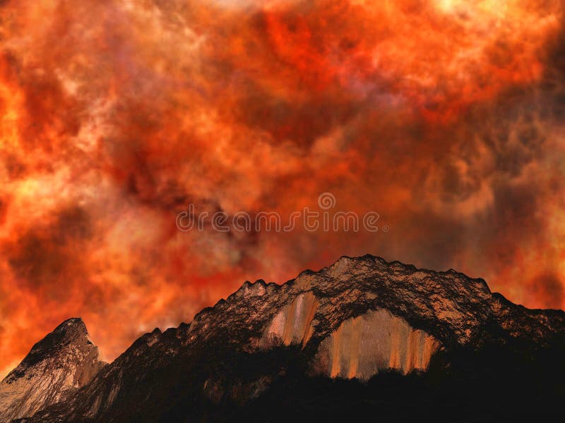 Joven volcán ser nacido sobre el isla.