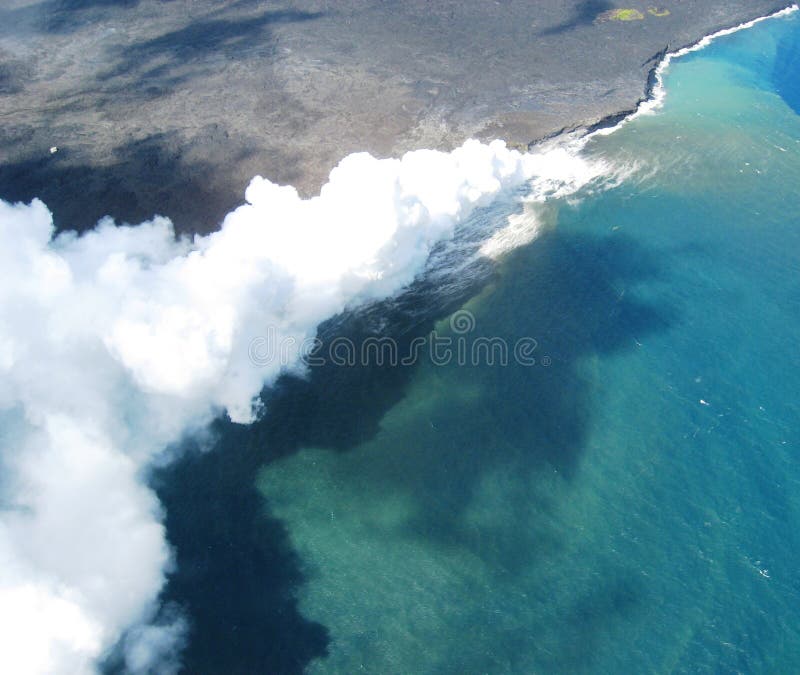 Volcano eruption near kilauea visitors center big island