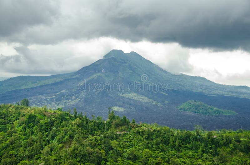 Volcano Mount Ansicht Von Kintamani Bali Indonesien  