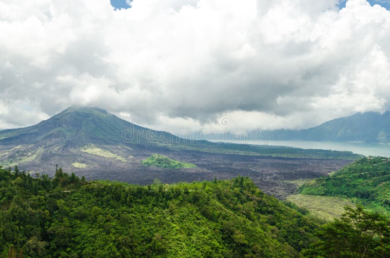 Volcano Mount Ansicht Von Kintamani Bali Indonesien  
