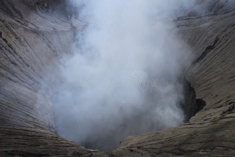 Volcano Step Cratere Mount Bromo Eruption, East Java Indonesia