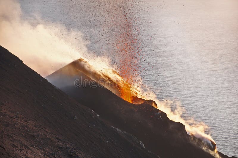 Volcano Stromboli.