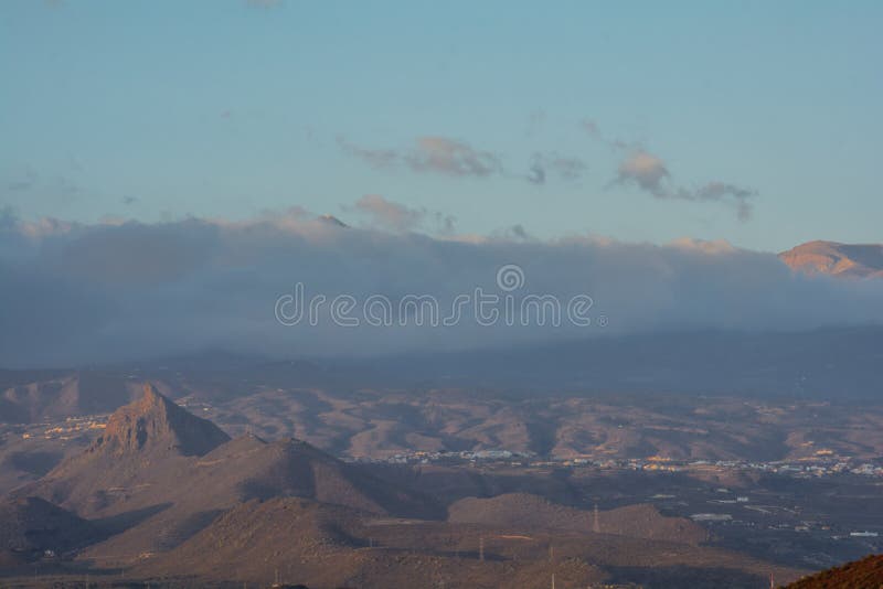 Volcano Teide au coucher du soleil photos stock Volcano Teide au coucher du soleil photos stock