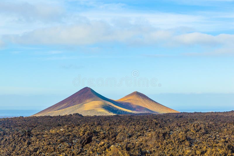 Volcano in timanfaya national park in Lanzarote