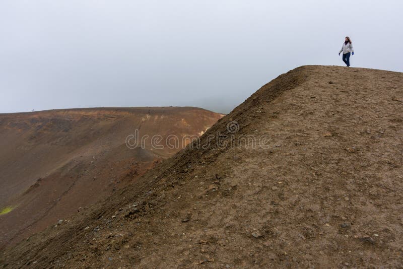 Volcano Viti Crater in Islanda del nord immagini stock libere da diritti
