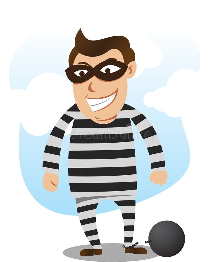 Robber free from jail vector format available. Robber free from jail vector format available