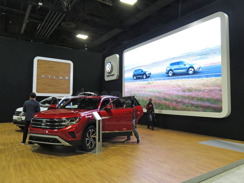 Volkswagen Atlas SUV Display na wystawie samochodowej w Waszyngtonie DC obrazy royalty free