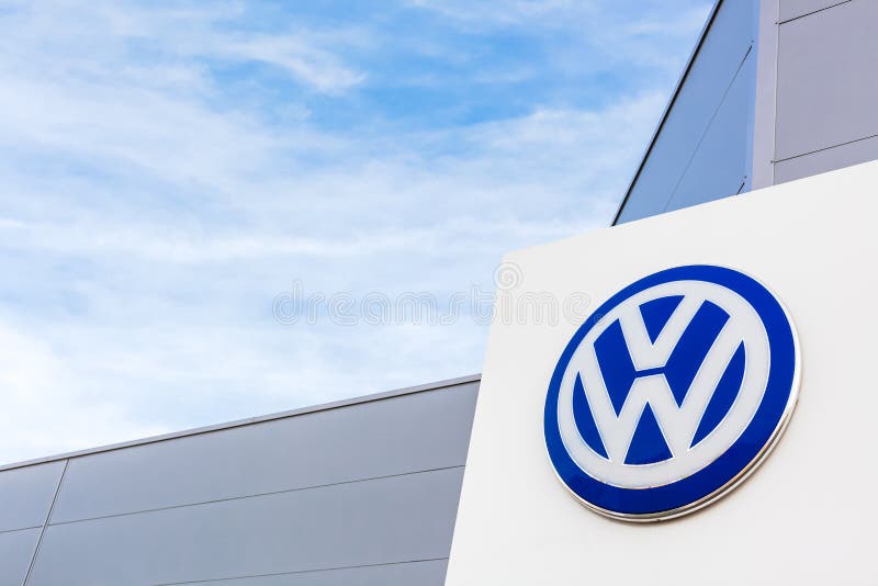 Volkswagen logo brand car symbol with name blue Vector Image, logo  volkswagen