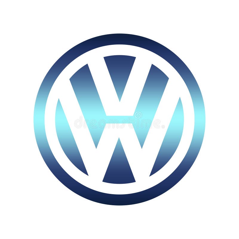 Volkswagen Auto Emblem Logo Metall 3d Vektor Illustration Auf