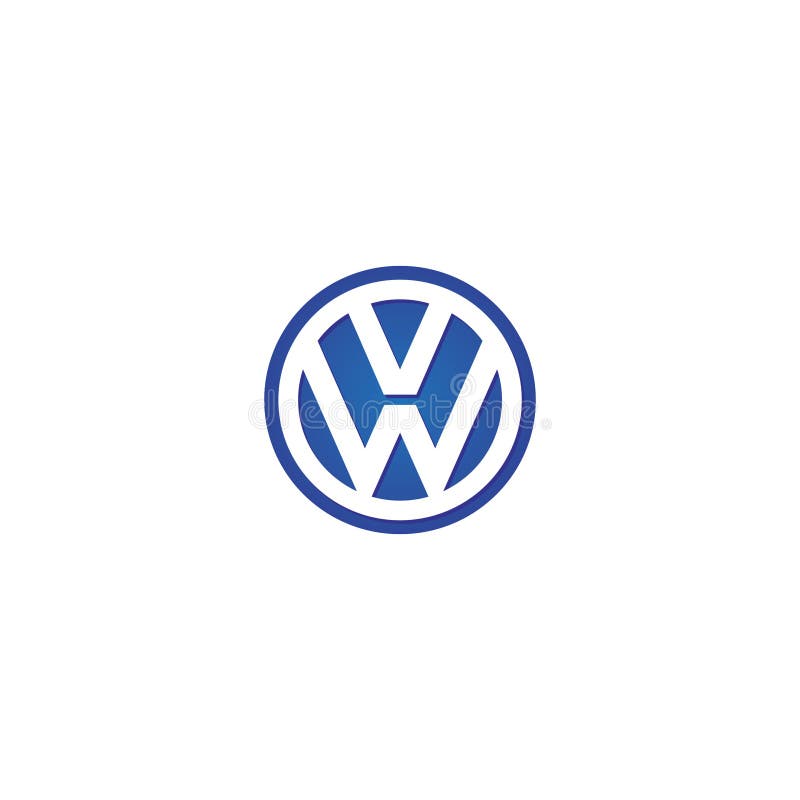  Volkswagen Logo Editorial Ilustrativo sobre Fondo Blanco Fotografía Editorial