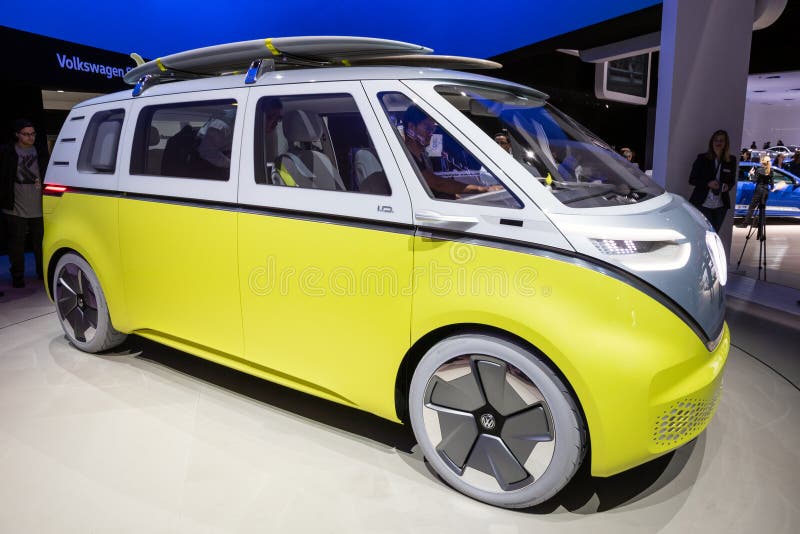 Volkswagen I.D. Buzz Electric Self-driving Camper Van S Editorial Photo ...