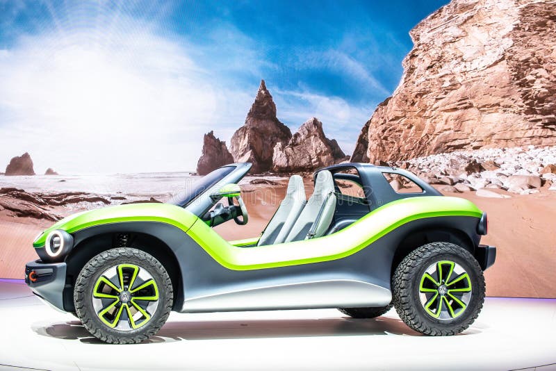 Volkswagen VW ID Buggy Concept Prototype Car al Geneva International Motor Show, elettrico I D Automobile fuoristrada Buggy fotografie stock Volkswagen VW ID Buggy Concept Prototype Car al Geneva International Motor Show, elettrico I D Automobile fuoristrada Buggy fotografie stock
