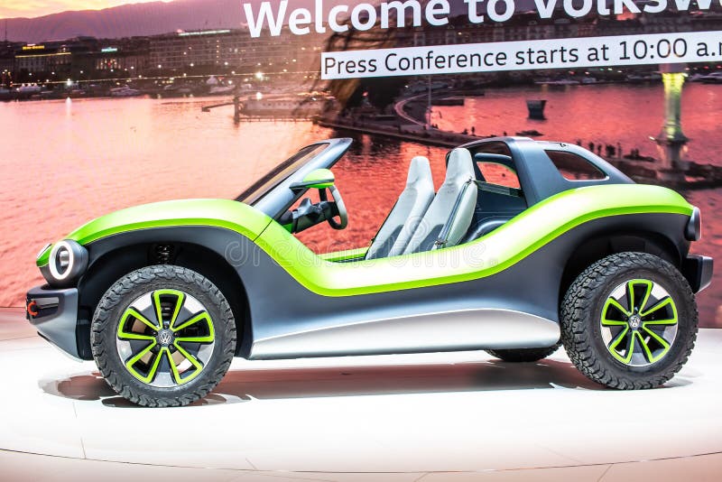 Volkswagen VW ID Buggy Concept Prototype Car al Geneva International Motor Show, elettrico I D Automobile fuoristrada Buggy fotografia stock libera da diritti Volkswagen VW ID Buggy Concept Prototype Car al Geneva International Motor Show, elettrico I D Automobile fuoristrada Buggy fotografia stock libera da diritti
