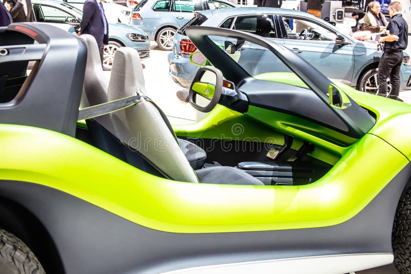 Volkswagen VW ID Buggy Concept Prototype Car al Geneva International Motor Show, elettrico I D Automobile fuoristrada Buggy fotografia stock Volkswagen VW ID Buggy Concept Prototype Car al Geneva International Motor Show, elettrico I D Automobile fuoristrada Buggy fotografia stock