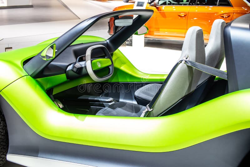 Volkswagen VW ID Buggy Concept Prototype Car al Geneva International Motor Show, elettrico I D Automobile fuoristrada Buggy fotografia stock Volkswagen VW ID Buggy Concept Prototype Car al Geneva International Motor Show, elettrico I D Automobile fuoristrada Buggy fotografia stock