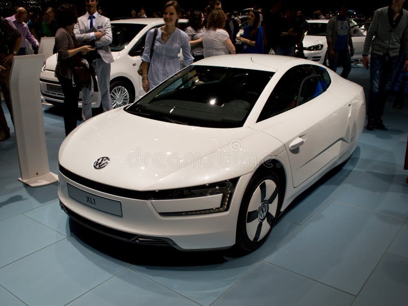 Volkswagen XL1 Genève 2014 royaltyfri foto Volkswagen XL1 Genève 2014 royaltyfri foto