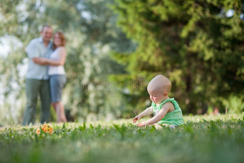 Complete familie stock fotografie
