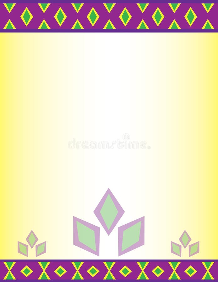 Volledige Pagina met Decoratieve Grens in Purple en Groen royalty-vrije illustratie Volledige Pagina met Decoratieve Grens in Purple en Groen royalty-vrije illustratie