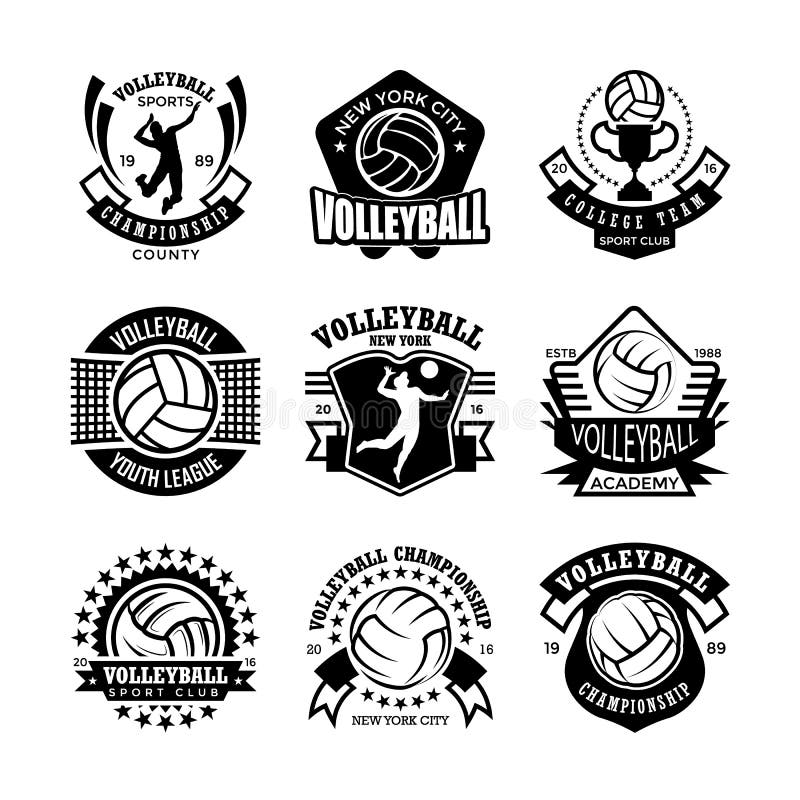Volley-Ball Vector Icons 35 Stock Illustration - Illustration of ...