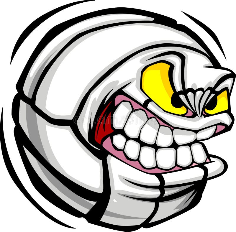 Volleyball Ball Face Vector Image Stock Vector Illustration 10361792