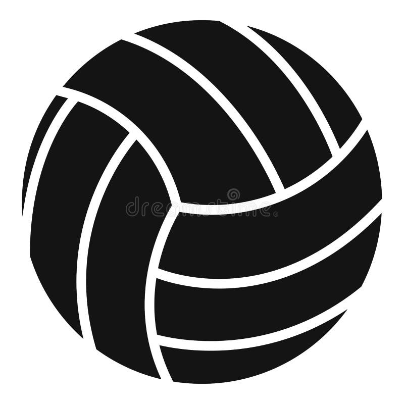 Volleyball Ball Black Simple Icon Stock Vector Illustration of