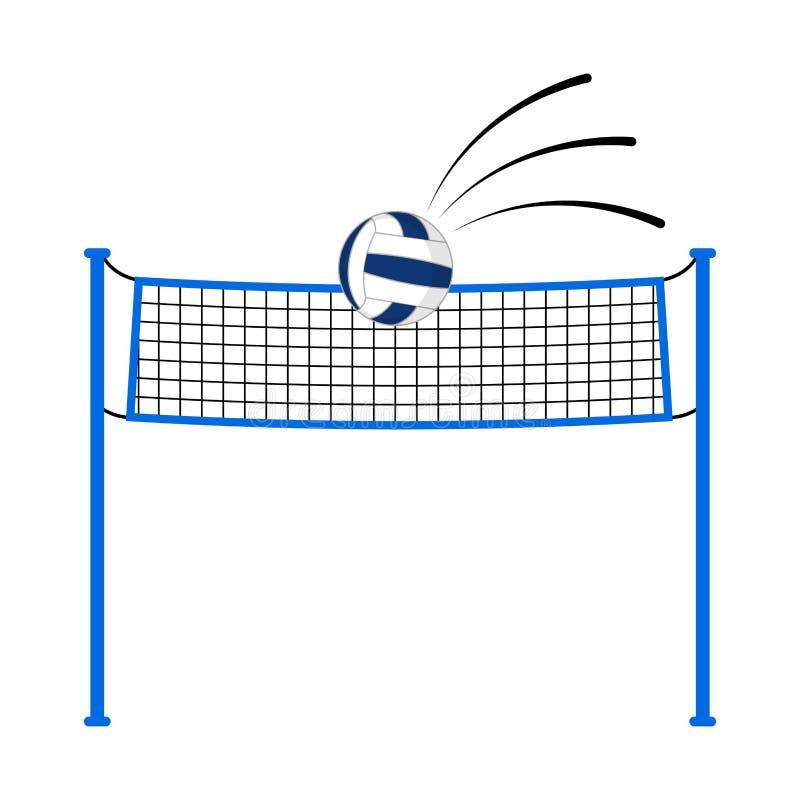 Volleyball ball on a net stock vector. Illustration of play - 120804525