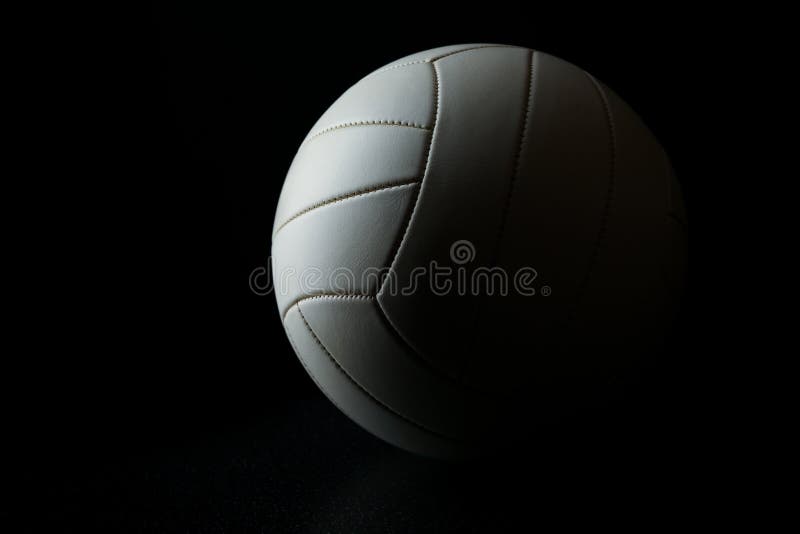 Volleyball Ball with Shadow on Black Background Stock Photo ...