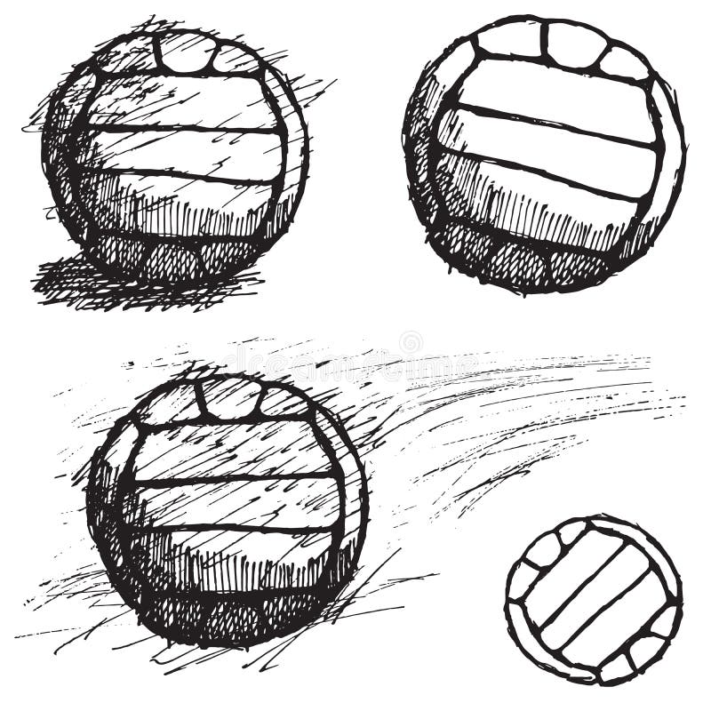 Volleyball ball sketch icon. | Stock vector | Colourbox